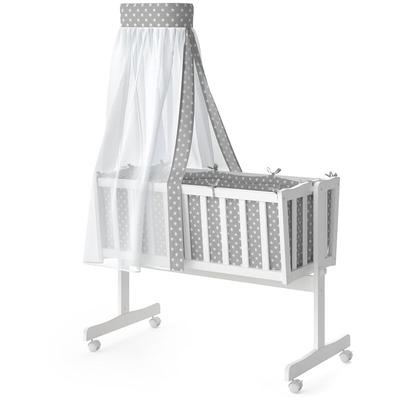 Vitalispa - Babybett Noah, Weiß, 40x90 mit Kapuzenpulli