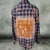 American Eagle Outfitters Tops | Custom Funny American Eagle Flannel Shirt - Rolled My Eyes Grunge Ae Xl | Color: Gray/Orange | Size: Xl