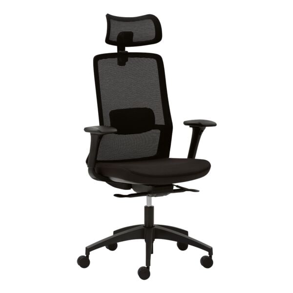 mayer Sitzmöbel Bürostuhl »2841« mit Armlehnen und Kopfstütze schwarz, 69 cm