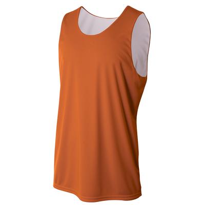 A4 NB2375 Athletic Youth Performance Jump Reversible Basketball Jersey T-Shirt in Orange/White size Medium | Polyester A4NB2375