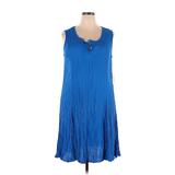 Roaman's Cocktail Dress Scoop Neck Sleeveless: Blue Dresses - New - Women's Size 18