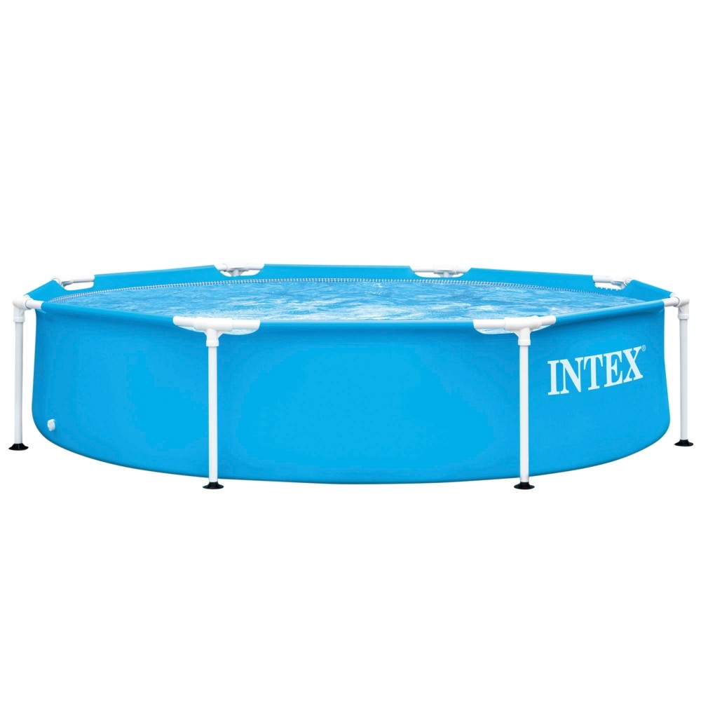 Intex Schwimmbecken Metallrahmen Pool Familienpool Kinderpool Rund 244 x 51 cm Image