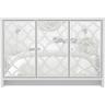 Galano - Buffet 3 portes Iris, 115.6 x 39.8 x 77.6 cm, Style Moderne, Couleur blanc