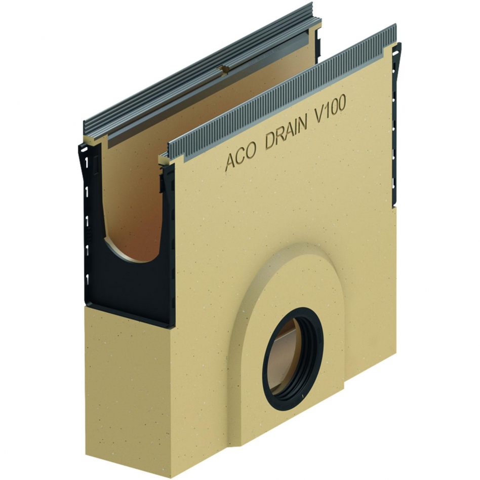 ACO Drain Multiline Seal in V100 Einlaufkasten mit Anschlussadapter, Edelstahl, 0-10,DN/OD 160 Image