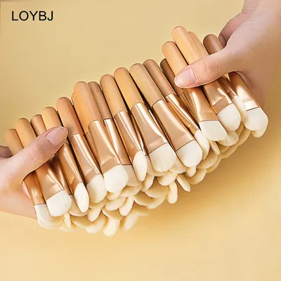 10/20/50Pcs Facial Mask Brush Fan Shaped Soft Face Professional Makeup Brushes Wooden Handle
