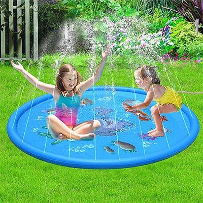 Splash Pad, 67in Anti-Slip Splash Pad for Kids Dogs Thickened Dog Pool Splash Sprinkler Pad Durable Summer Outdoor Water Toys for Baby Toddler Boys Girls Pet