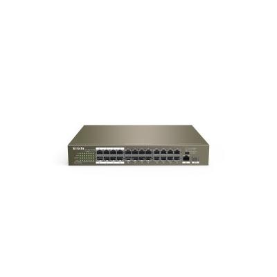 Tenda TEF1126P-24-250W Netzwerk-Switch Unmanaged Fast Ethernet (10/100) Power over Ethernet (PoE) Grau