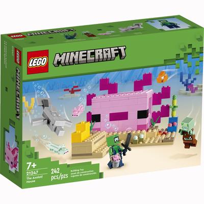 Minecraft The Axolotl House 242 pieces, Small/Medium, Multi-Color