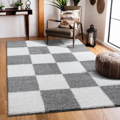 Hochflor-Teppich SANAT "Milano 1250", grau (hellgrau), B:80cm H:30mm L:200cm, Kunstfaser, Teppiche, Hochflor, Wohnzimmer, Schlafzimmer, fussbodenheizungsgeeignet Image