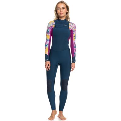 Neoprenanzug ROXY "4/3mm Swell Series" Gr. XXS/ 160-165cm & 45-55kg, bunt (anthracite hot tropics swim ax) Damen Sportanzüge