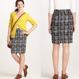 J. Crew Skirts | J. Crew Womens No. 2 Mini Pencil Skirt Gilded Tweed Size 2 | Color: Cream | Size: 2