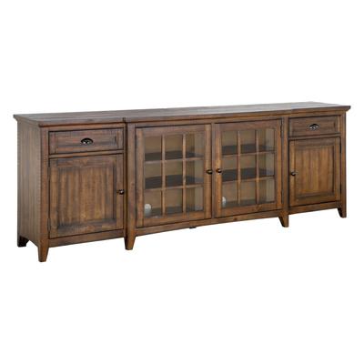 Magnussen Home Bay Creek Toasted Nutmeg 90" Console - 90"W x 18"D x 32"H
