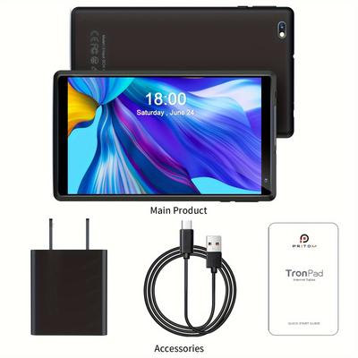 Android Tablet 8 Inch Android Tablet, 2gb 64gb Rom, Quad Core, Hd Ips Screen, 8.0 Mp Rear Camera, Wi-fi, , Tablet Pc, Black