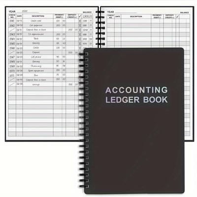 TEMU Premium Check Registers For Personal & Business - Log For Checking, Savings, & Credit Cards Image
