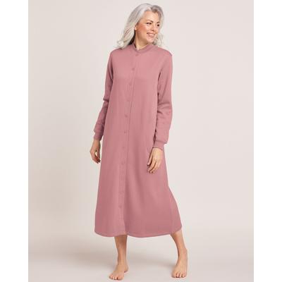 Appleseeds Women's Better-Than-Basic Fleece Snap Front Robe - Pink - MED - Misses