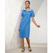 Draper's & Damon's Women's Reversible Casual Polo Dress - Blue - 1X - Womens