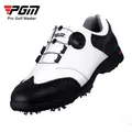 PGM-Chaussures de golf en cuir souple pour hommes chaussures d'entraînement sportif lacets