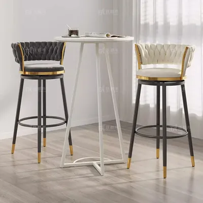 Golden Counter Bar Chairs Folding Island Nordic Lightweight Workshop Stool Swivel Modern Taburetes