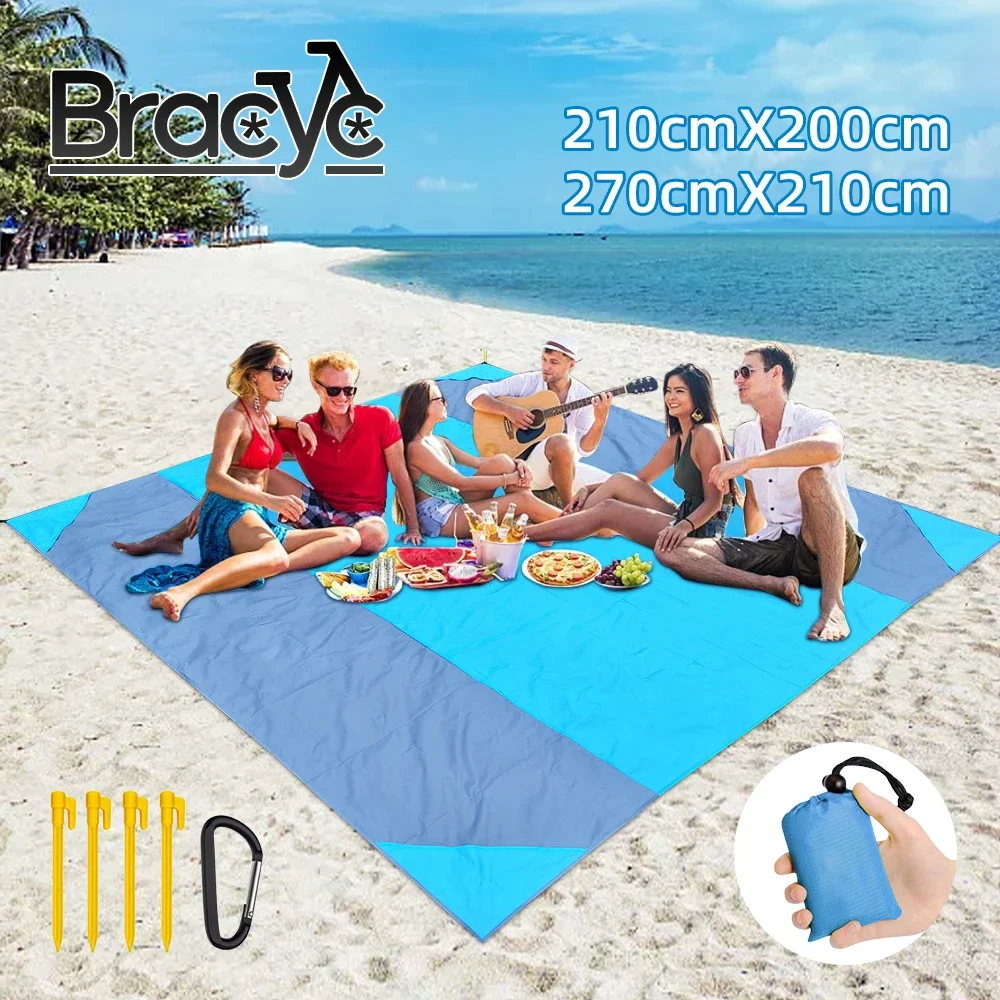 Tappetino da spiaggia impermeabile Tappetino da campeggio esterno extra large Coperta pieghevole Materasso tascabile senza sabbia Tappetino da picnic leggero portatile