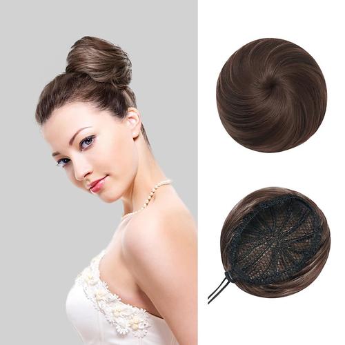 Hair Bun Extension for Instant Updo with Drawstring - Perfect Ballet Buns with Fake Hair Pieces and Bun Clips princess leia buns