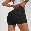Per donna Shorts da Palestra Shorts da yoga Shorts da allenamento Tasca Vita Alta Yoga Allenamento in Palestra Pilates Pantaloncini Nero Blu Reale Verde Gli sport Abbigliamento sportivo Elasticizzato