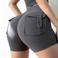 Per donna Shorts da Palestra Shorts da yoga Shorts da allenamento Tasca Vita Alta Yoga Allenamento in Palestra Pilates Pantaloncini Nero Blu Reale Verde Gli sport Abbigliamento sportivo Elasticizzato