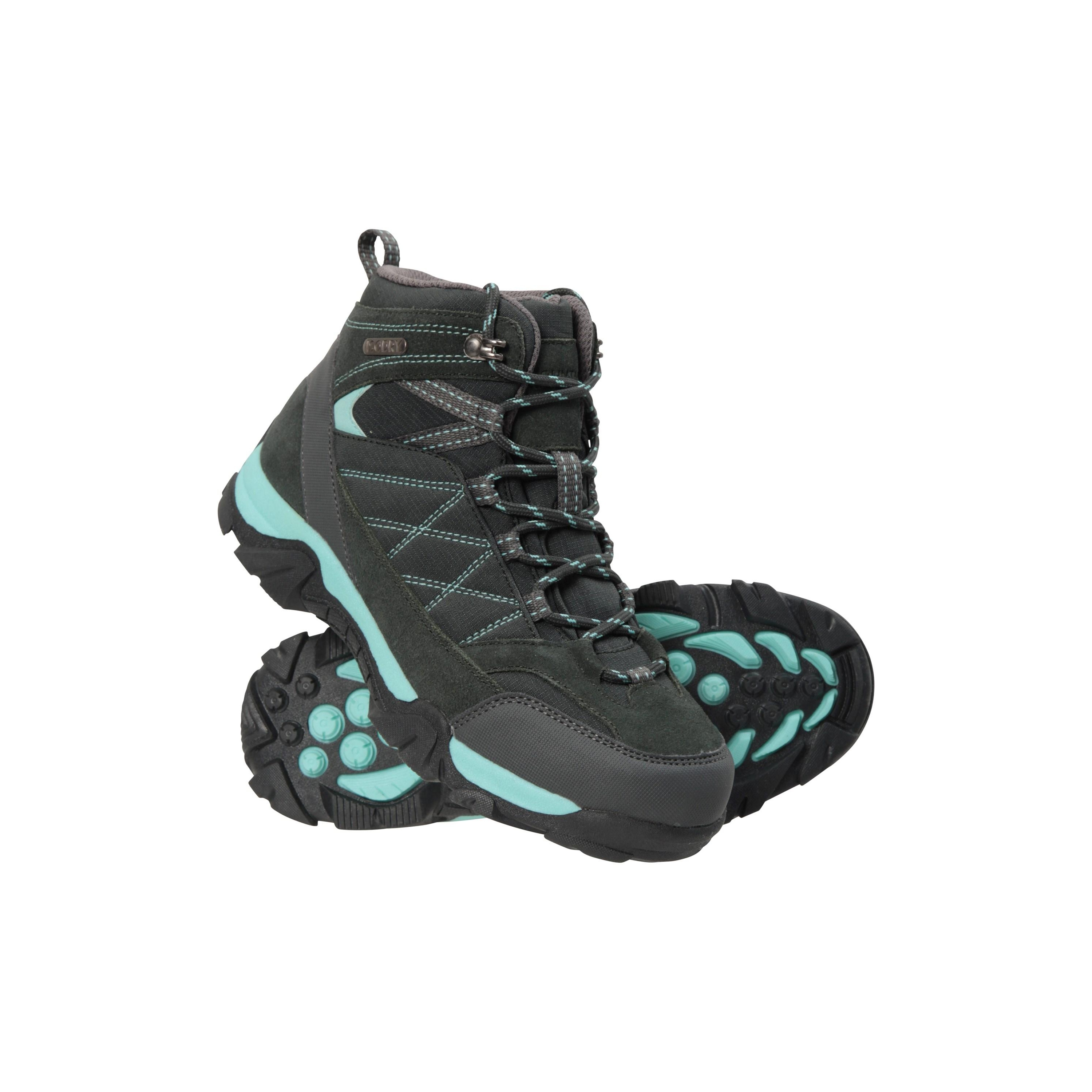 Mountain Warehouse Kinder/Kinder Trail Wildleder Wanderschuhe (Teal) Image