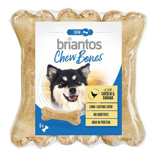 Briantos Chew Bones Huhn & Banane für Hunde - 12 x 12 cm (660 g)