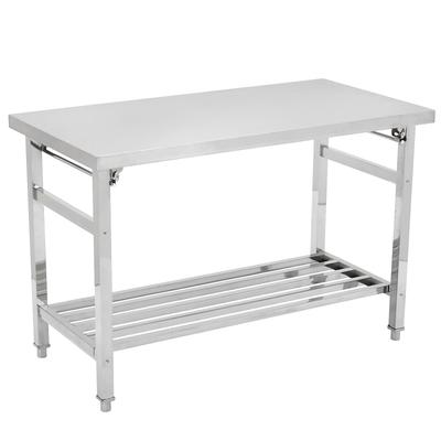 Stainless Steel Table, 48 x 24 Inches Metal Prep & Work Table with Adjustable Undershelf