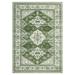Green/White 144 x 108 x 0.12 in Living Room Area Rug - Green/White 144 x 108 x 0.12 in Area Rug - Bungalow Rose Floral Print Vintage Rug Low Pile Rug Ultra-Thin Distressed Accent Rug Retro Carpet for Living Room | Wayfair