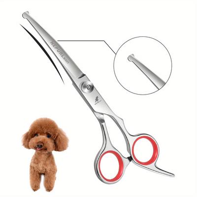 TEMU Curved Dog Grooming Scissors, Sharp Pet Groomer Shears For Cats And Dogs, Premium Stainless Steel Hair Grooming Tools And Supplies For Pets