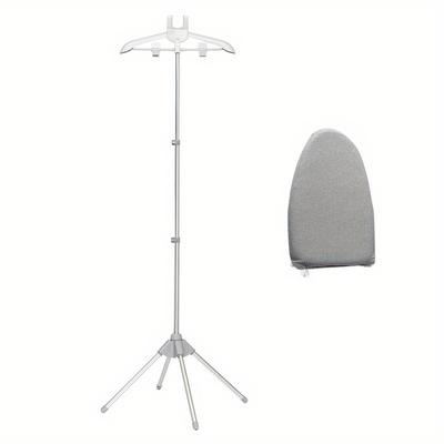 TEMU Garment Steamer Rack & Garment Ironing Glove For Steaming Clothes, Adjustable Standinggarment Hanger Handled Mini Ironing Board, Hanging Steamer Ironing Accessories For Clothes, Grey