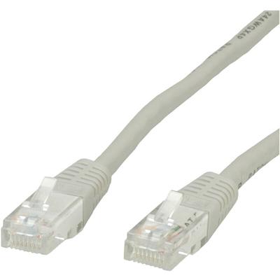 Value 21.99.0905 RJ45 Netzwerkkabel, Patchkabel CAT 6 U/UTP 5.00 m Grau 1 St.