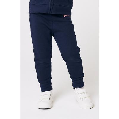 Gap Girls Navy Blue Logo Pull On Fleece-Lined Joggers (Newborn-5yrs) - Navy Blue