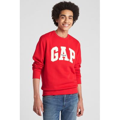 Gap Mens Red Original Logo Crew Neck Jumper - Red