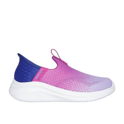Skechers Girl's Slip-ins: Ultra Flex 3.0 - Color Boost Sneaker | Size 8.0 | Navy/Purple | Textile | Machine Washable