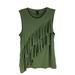 J. Crew Tops | J. Crew Crew Neck Tiered Ruffle Tank Top Green Size M | Color: Green | Size: M