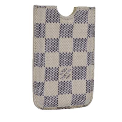 Louis Vuitton Accessories | Louis Vuitton Damier Azur Iphone 4 Case Iphone Case N63001 Lv Auth Hk1219 | Color: White | Size: W2.8 X H4.7 X D0.4inch