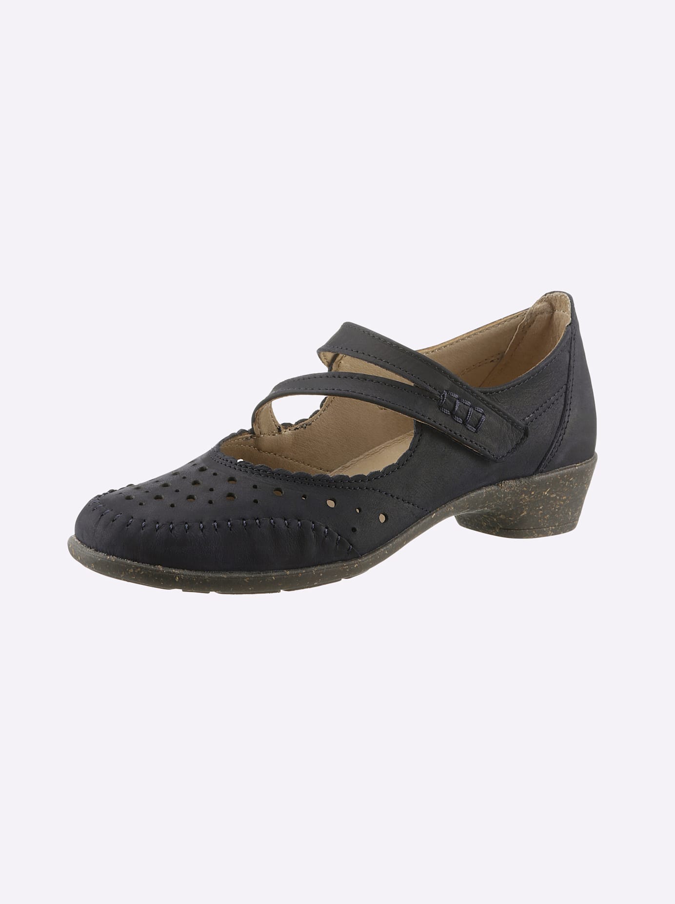 Klettschuh CLASSIC BASICS, Damen, Gr. 37, blau (marine), Nubukleder, Schuhe