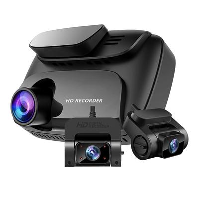 3 Channel Dash Cam 1080P Front1080P Interior1080P Rear Triple Dash Camera IR Night Vision Built-in GPS Parking Mode Motion Detection G-Sensor Support 256GB Card