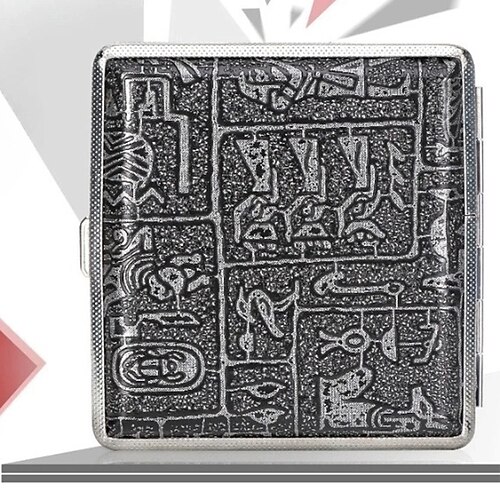 Zigarettenetui aus Leder mit Gummiband, Metallrahmen, für 20 Zigaretten, schützende Halterung für selbstgedrehte Zigaretten Image