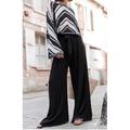 Damen EU- / US-Größe Palazzo-Hose Casual In voller Länge Hohe Hüfthöhe Einfarbig Boot Leg Komfortabel Unelastisch Casual Ausgehen Graues Grün Kamel Aprikose Schwarz Ganzjährig Regular Fit
