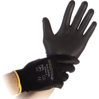 HYGOSTAR Arbeitshandschuh BLACK ACE 33936 Polyester S sw 12Paar Image
