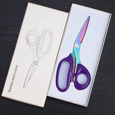 1pc Tailor Scissors Cloth Cutting Scissors Stainless Steel Color Titanium