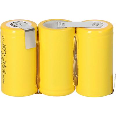 Verschiedene - 3er Reihe Akku Sub-C 2000mAh 3,6V NiMH mit Lötfahne schräg Image