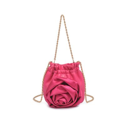 Plus Size Women's Flora Faux Leather Flower Crossbody by Urban Expressions in Pink (Size NO SIZE)