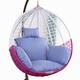 CASOTA egg chair cushion Outdoor Swing Chair Cushion, Hanging Basket Rattan Chair Cushion With Detachable Cover Patio Furniture Cushions for Hammock Garden(Color:Light Purple)