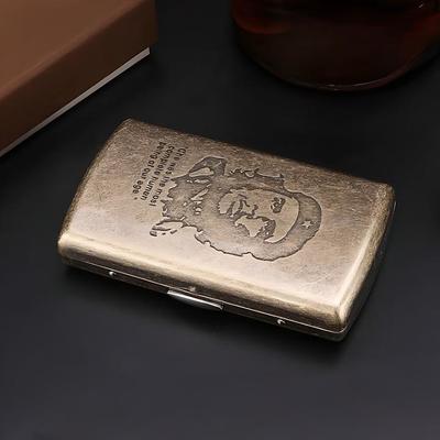 Vintage Style Metal Cigarette Case, Multiple Designs, Unique Creative Holder(Can Accommodate 12 Cigarettes)