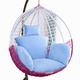 CASOTA egg chair cushion Outdoor Swing Chair Cushion, Hanging Basket Rattan Chair Cushion With Detachable Cover Patio Furniture Cushions for Hammock Garden(Color:Sky Blue)
