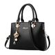 Womens Tote Bag Fashion Handbags Ladies Purse Satchel Shoulder Bags Tote Leather Bag For Ladies Leather Handbags for Women (Black, One Size)